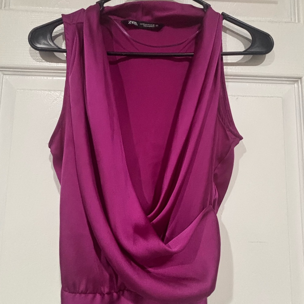 Zara Women's Purple Drape Blouse